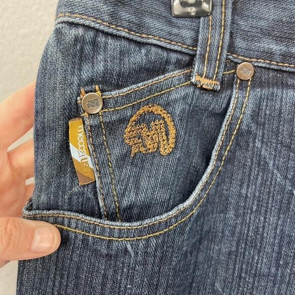 Mecca USA Jeans Mens 38x30 Blue Denim Relaxed Fit Hip Hop Streetwear Embroidered - Picture 15 of 16